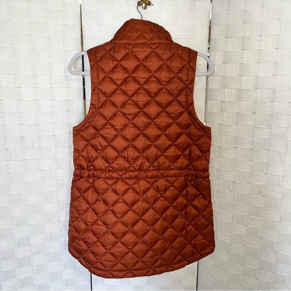 Athleta Quilted Vest In Warm Rust Women’s Size Small - Picture 4 of 11